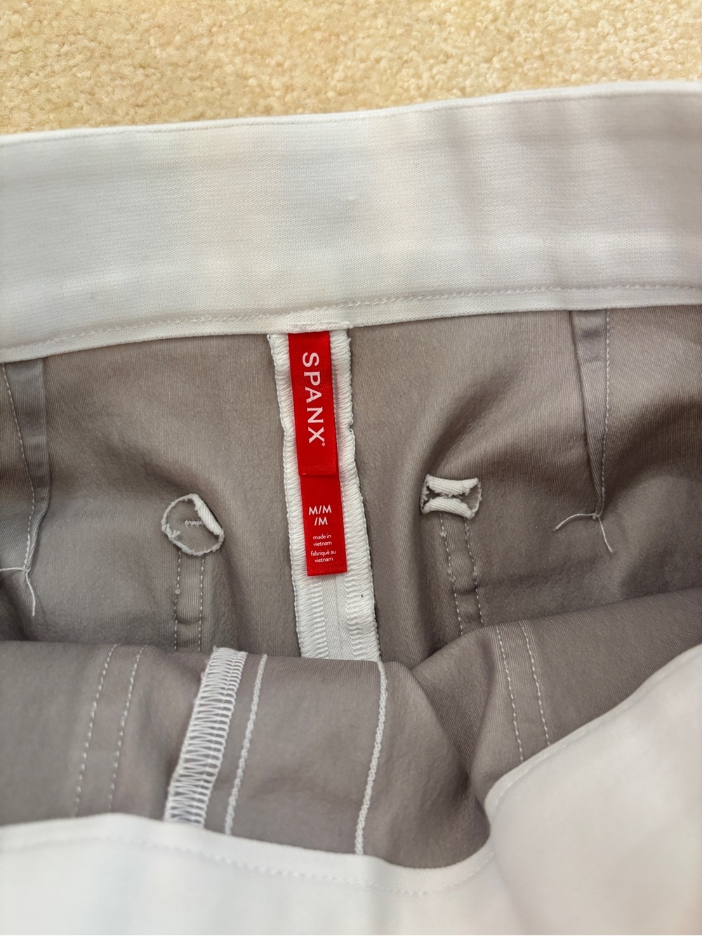 SPANX White Cropped Wide Leg Ponte Pants Size Medium - Picture 5 of 12